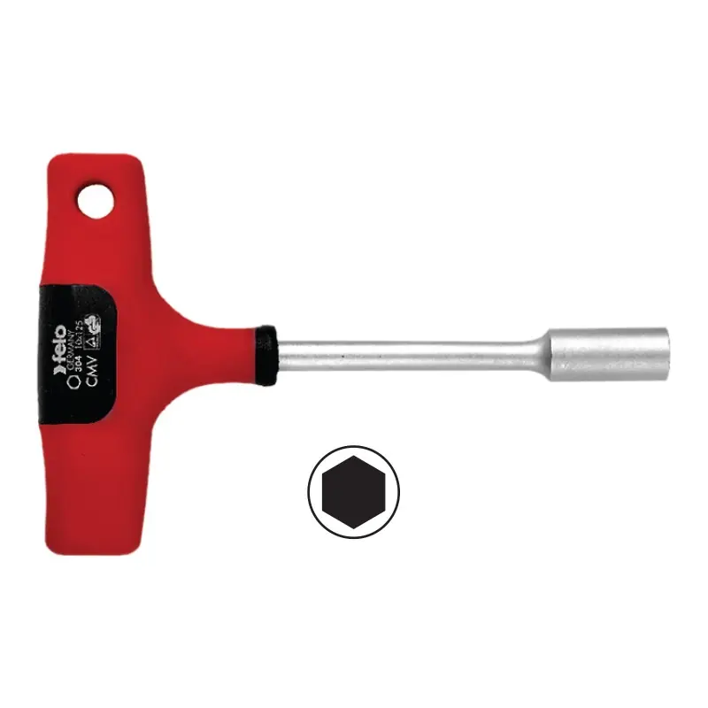 Lichidare de stoc Surubelnita cu maner T, tipul Locas HEX 1|4 inch pentru bits 338, varf 1, 4 , L 125 mm, s - mm, Felo