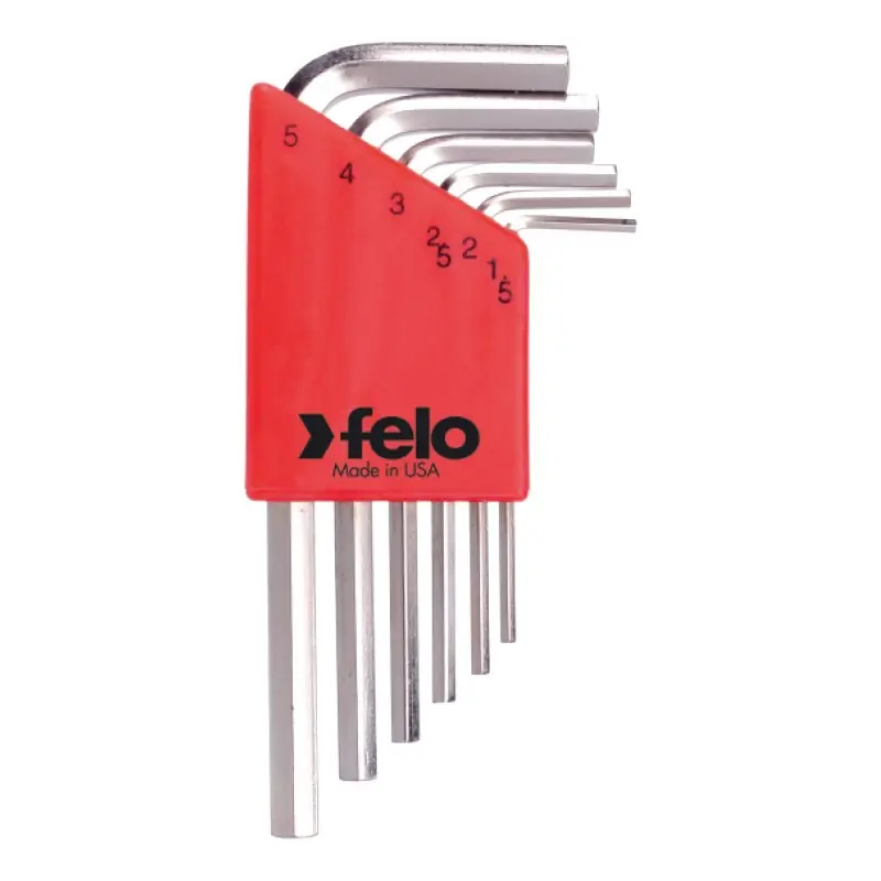 Calitate înaltă Set surubelnite vinclu inbus nichelate, scurte, set BLX6 (metric), 6 piese, 6 x inbus, Felo