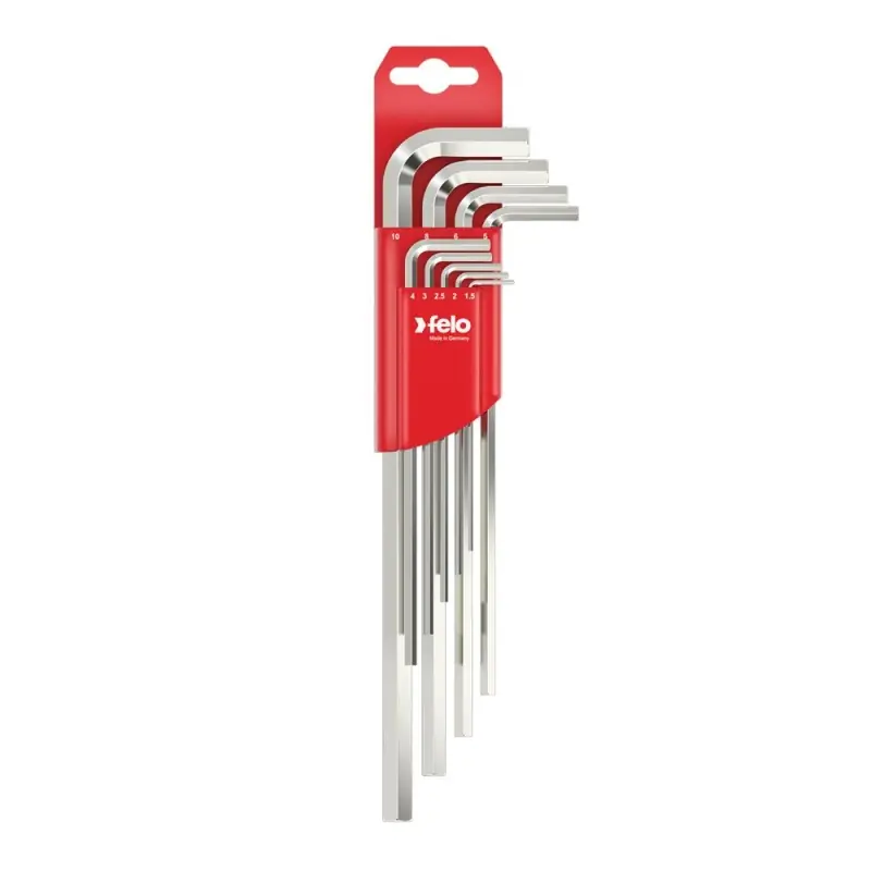 Ieftin Set Surubelnite vinclu inbus, extralungi, cromate - 9 piese, Felo