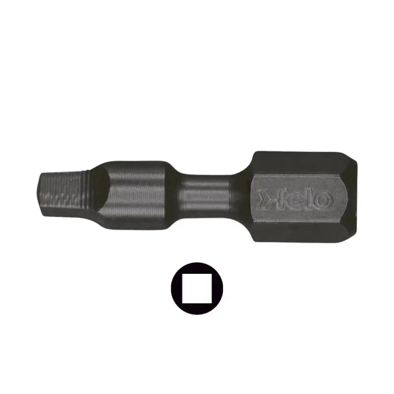 Plată sigură Bit de Impact - forma C, lungime 25 mm, tipul patrat, Felo