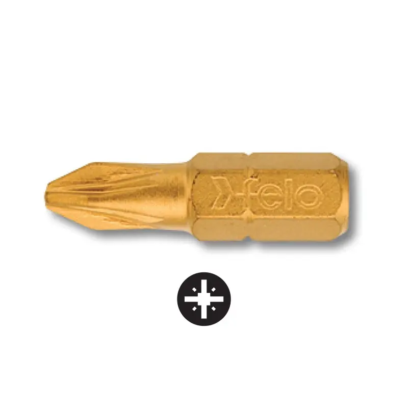 Bit TiN - forma C, lungime 25 mm, tipul pozidriv, Felo Cumpărături sigure