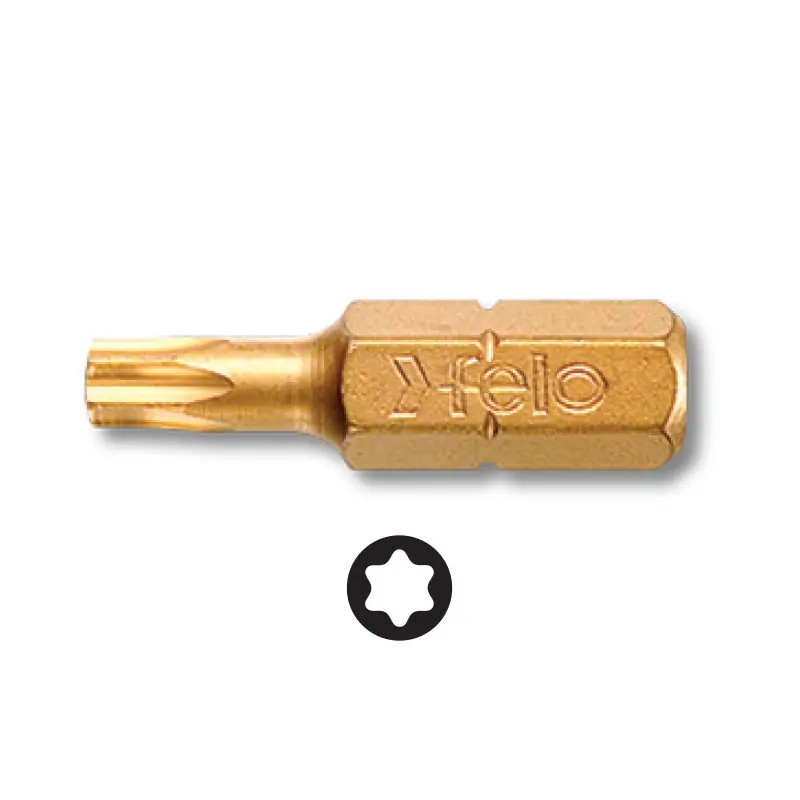 Bit TiN - forma C, lungime 25 mm, tipul torx, Felo Livrare rapidă