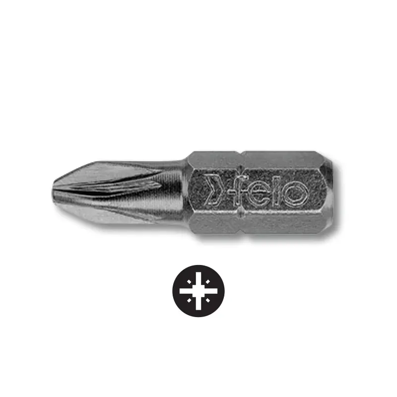 Bit Industrial - forma C, lungime 25 mm, tipul pozidriv, Felo Livrare gratuită