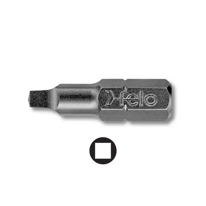 Bit Industrial - forma C, lungime 25 mm, tipul patrat, Felo Plată securizată