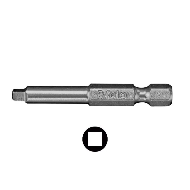 Bit Industrial - forma E, lungime 50 mm, tipul patrat, Felo Livrare rapidă