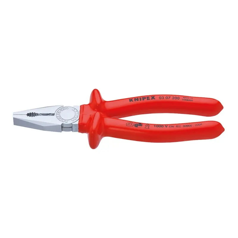 Ofertă specială Cleste combinat cu suprafata cromata si manere cu manson monocomponent VDE 1000 V in adancime, Knipex