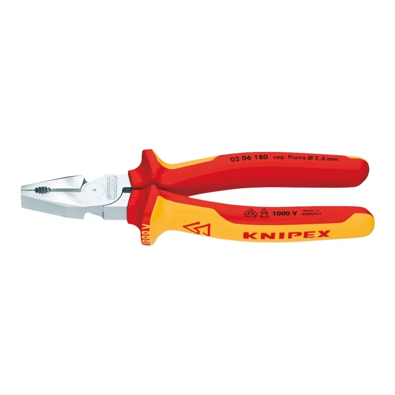 Cleste combinat ,,Heavy Duty’’, cu suprafata cromata si manere cu manson bicomponent VDE 1000 V, Knipex Doar azi