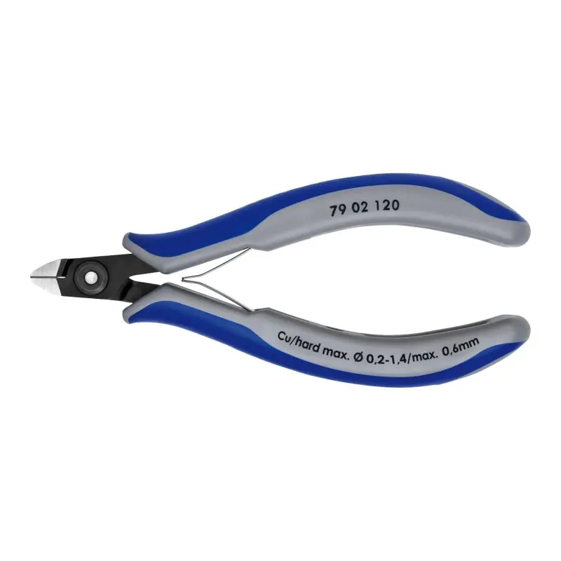 Cel mai vândut Cleste diagonal pentru electronica, cap mini, suprafata brunata lustruita si manere cu manson bicomponent, L 120 mm, Knipex