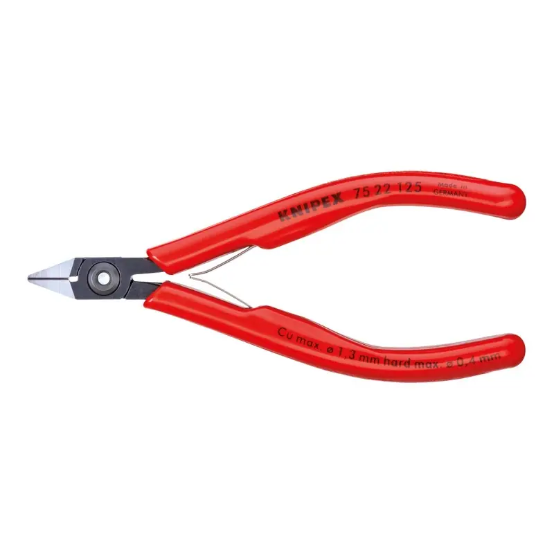 Cleste diagonal pentru electronica, cap ingust,suprafata brunata si manere cu manson din plastic, L 125 mm, Knipex Discount