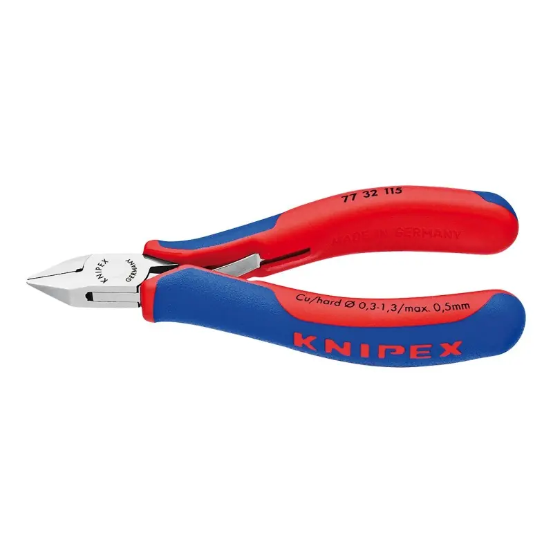 Cleste diagonal pentru electronisti, cap rotund, suprafata lustruita si manere cu manson bicomponent, Knipex Reducere specială