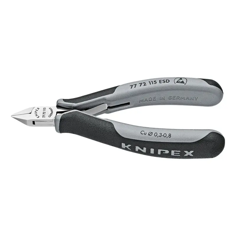 Cleste diagonal cu cap mini si ascutitpentru electronisti, ESD, Knipex Disponibil imediat