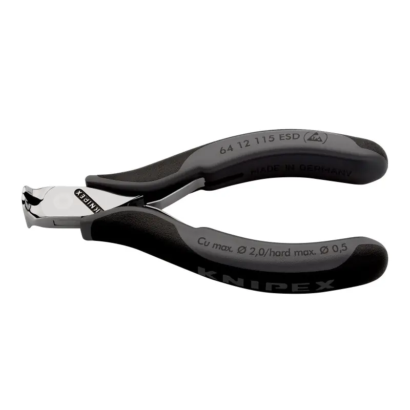 Clesti de taiere frontala pentru electronisti, ESD, L 115 mm, unghi de indoire al falcilor 90°, Knipex Disponibil imediat