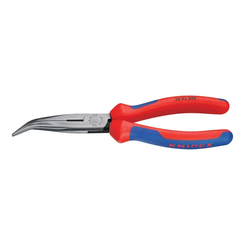 Cleste radio cu falci semi-rotunde, inclinate la 40° si varf ascutit, cu strat protector negru, mansone bicomponente, Knipex Preț redus