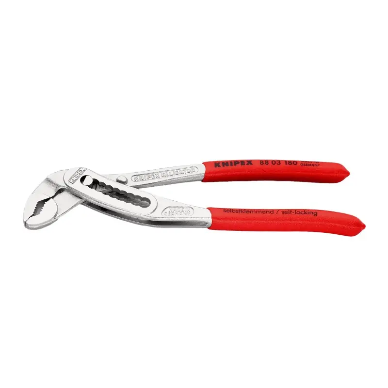 Retur gratuit Cleste Alligator, suprafata cromata si manere cu manson din plastic anti-alunecare, Knipex