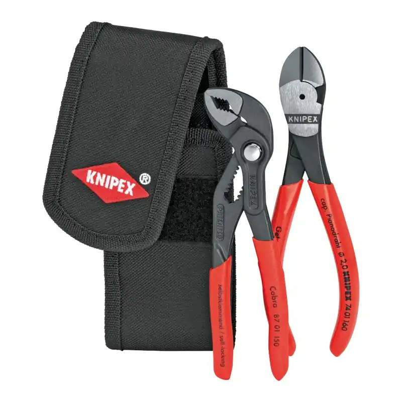 Trusa 'Minis' - 2 piese, componenta - Cleste diagonal HD / Cleste instalator "Cobra", Knipex Reducere de preț