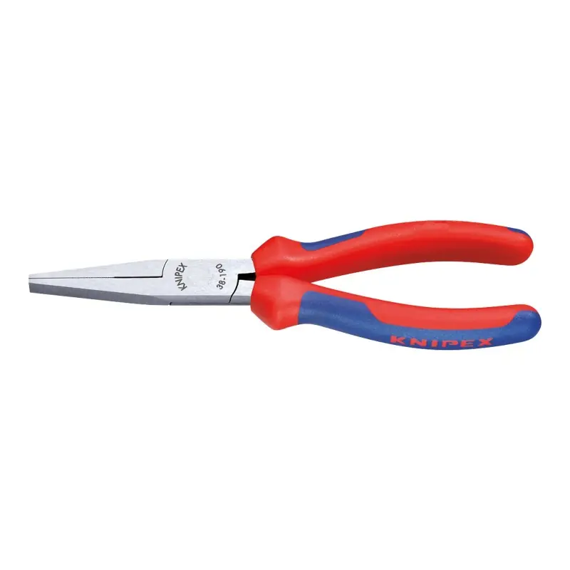 Cleste cu falci plate si suprafata de prindere striata incrucisata, cu suprafata cromata si manere cu manson bicomponent, Knipex Expediere rapidă