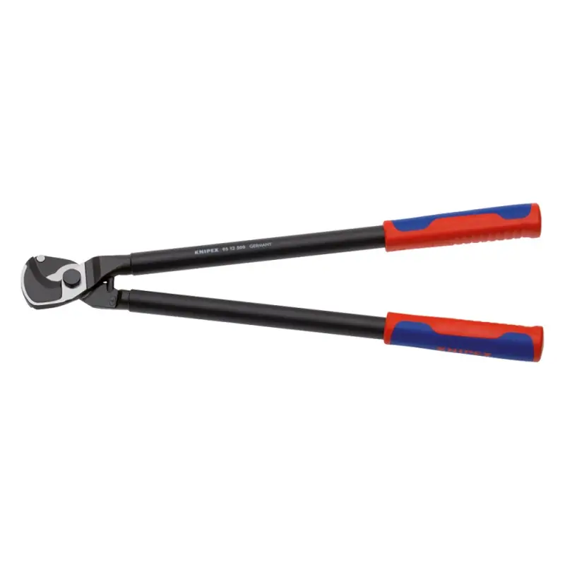 Promoție Cleste de taiat cabluri de Cu si Al cu capacitate mare de taiere, manson bicomponent, taiere Ø 27mm / 150 mm², AWG 5/0, Knipex