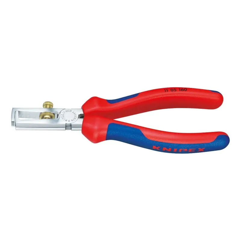 Cleste dezizolator, suprafata cromata si manere cu manson bicomponent, L 160 mm, dezizolare Ø 5mm / 10 mm² , AWG 7, Knipex Plată sigură