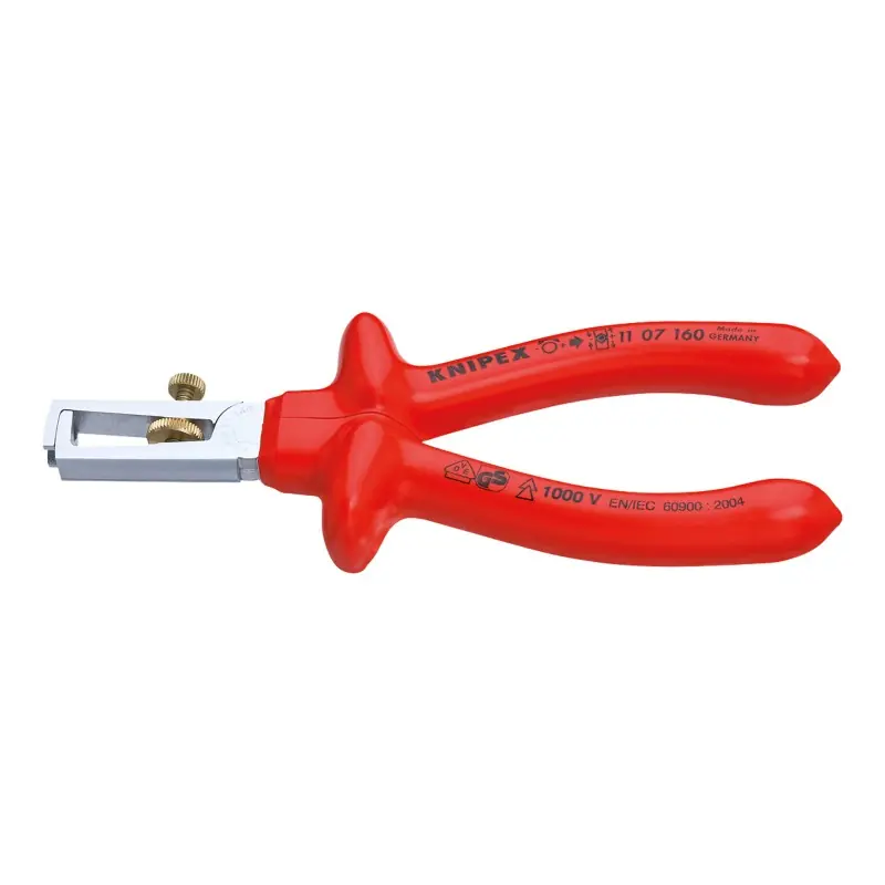 Cleste dezizolator, manere cu manson monocomponent VDE 1000 V in adancime, dezizolare Ø 5mm / 10 mm² , AWG 7, Knipex Transport gratuit