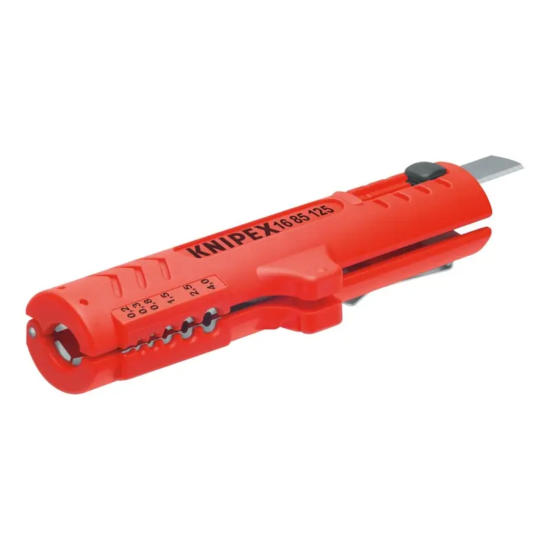 Retur ușor Dezizolator universal 8 - 13 cu lama aditionala pentru taiere longitudinala, Knipex