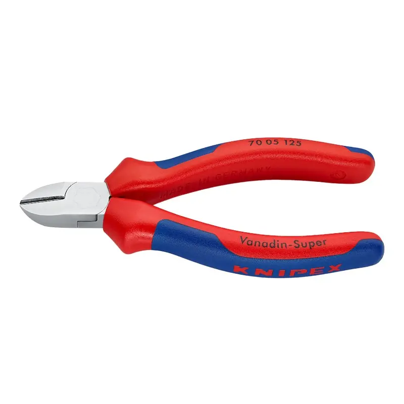 Cleste diagonal - Knipex clasic, cu suprafata cromata si manere cu manson bicomponent, Knipex Plată securizată