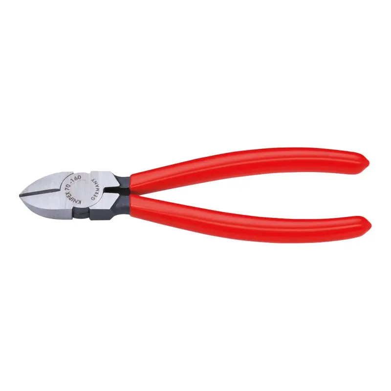 Cumpărături sigure Cleste diagonal - Knipex clasic, cu strat protector negru lustruit si manere cu manson din plastic si arc de revenire, Knipex