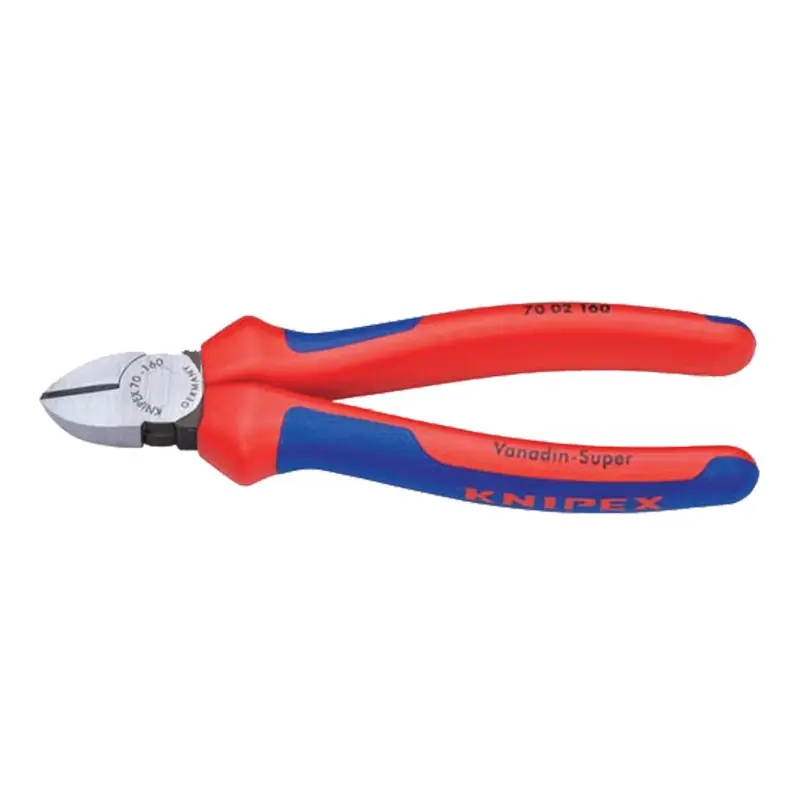 Cleste diagonal - Knipex clasic, cu suprafata cromata si manere cu manson bicomponent si arc de revenire, Knipex Reducere de preț