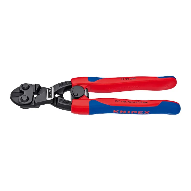 Clesti pentru fier beton CoBolt , cleste cu degajare in lama de taiere cu strat protector negru si manere subtiri, Knipex Plată securizată