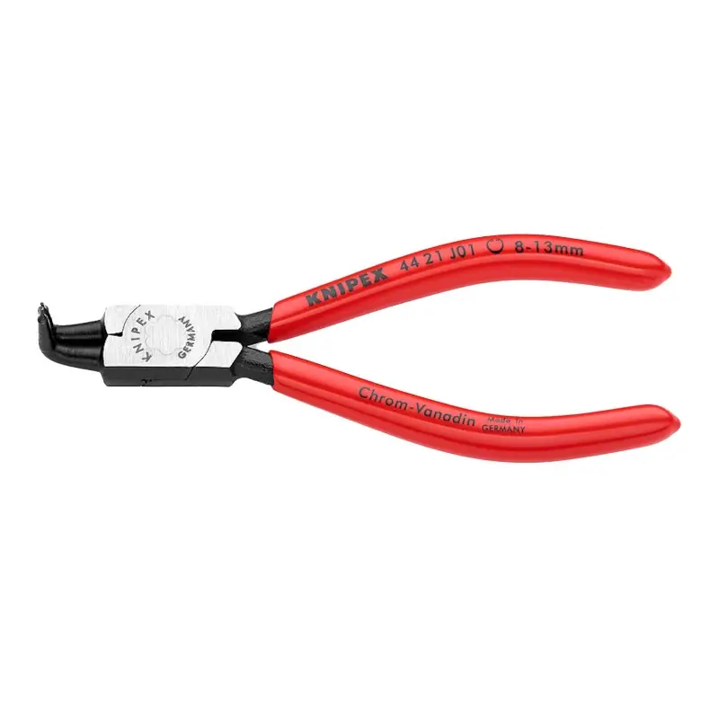 Cleste pentru inele de siguranta interioare cu strat protector negru lustruit si manere cu manson din plastic, Knipex Mai ieftin