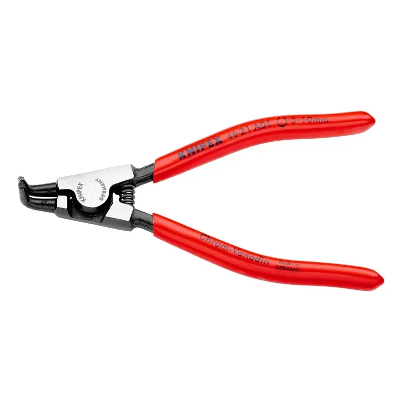 Cleste pentru inele de siguranta exterioare cu strat protector negru lustruit si manere cu manson din plastic, Knipex Retur gratuit