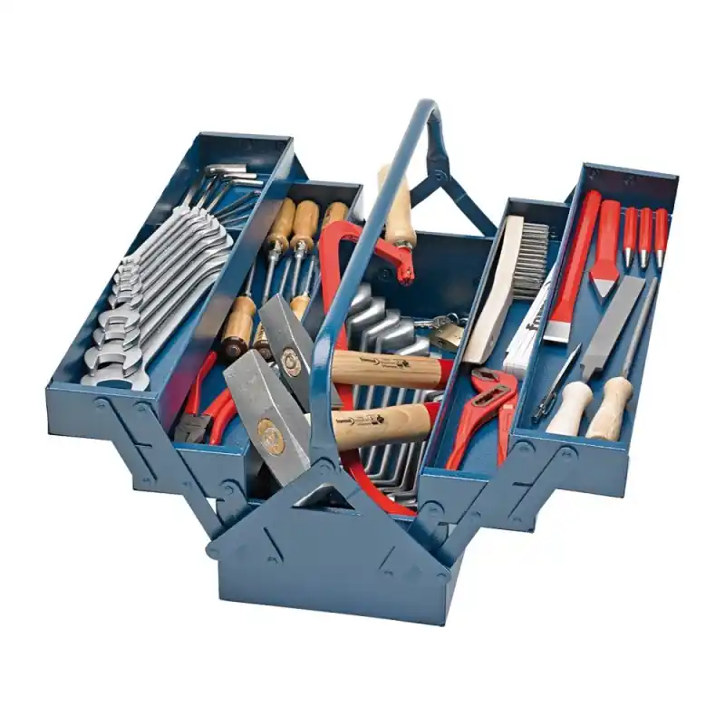 Calitate înaltă Trusa pentru lacatus, cutie metalica, 56 piese, Format