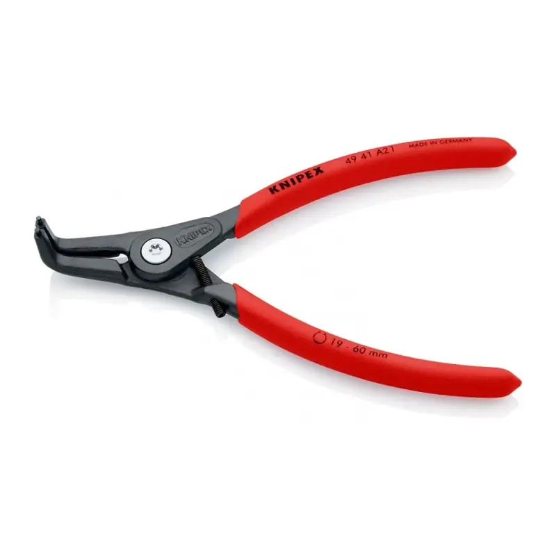Cleste de precizie Heavy Duty pentru inele de siguranta exterioare, cu falci inclinate la 90°, Ø 19 - 60 mm, Knipex Popular