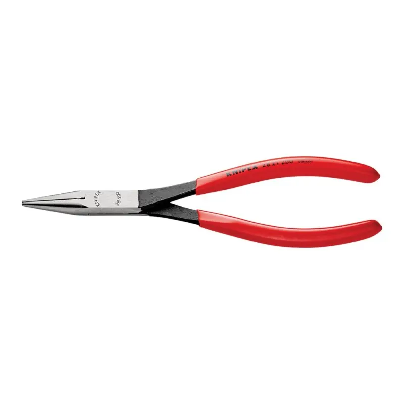 Chilipir Cleste cu falci semi-rotund lungi subtiri, cu strat negru protector lustruit si manere cu manson din plastic, Knipex