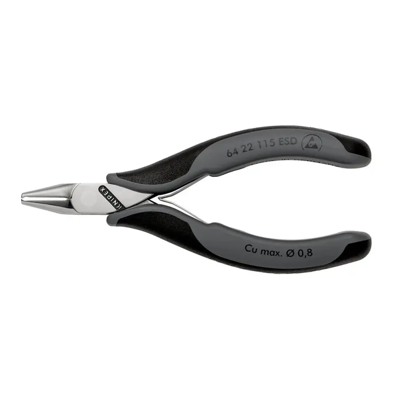 Calitate înaltă Cleste de taiere frontala pentru electronisti, cu protectie la descarcare electrostatica, L 115 mm, 90°, Knipex