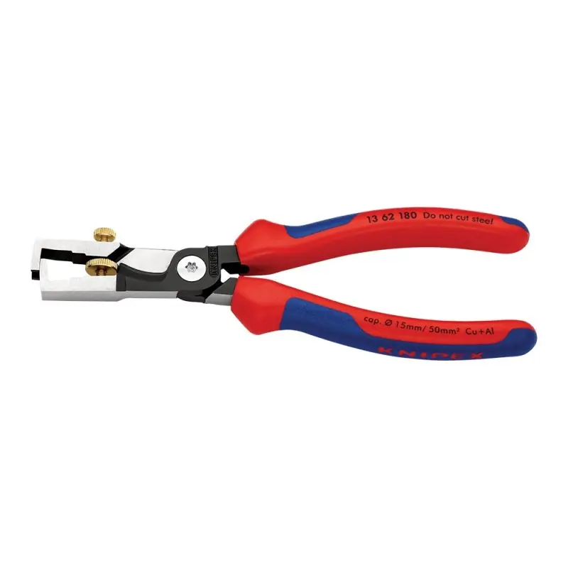 Cumpărături sigure Cleste dezizolator Knipex StriX cu strat protector negru lustruit si manere cu manson bicomponent, Knipex