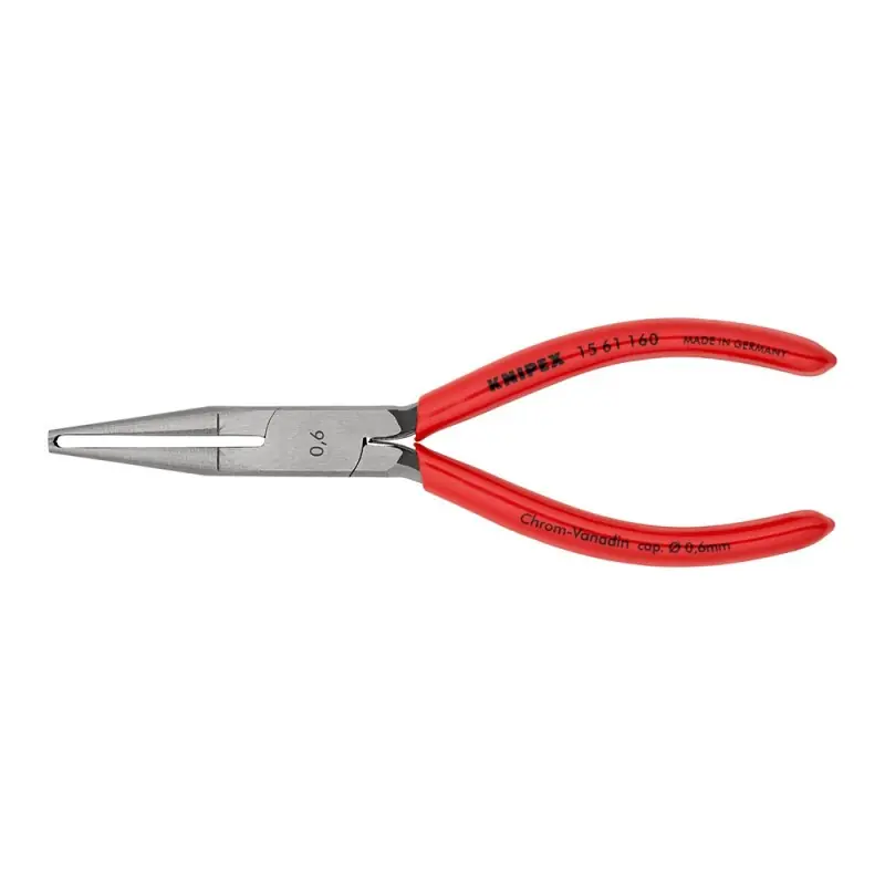 Ofertă limitată Cleste dezizolator pentru cabluri subtiri, cu strat protector negru lustruit si manere cu manson din plastic, Knipex