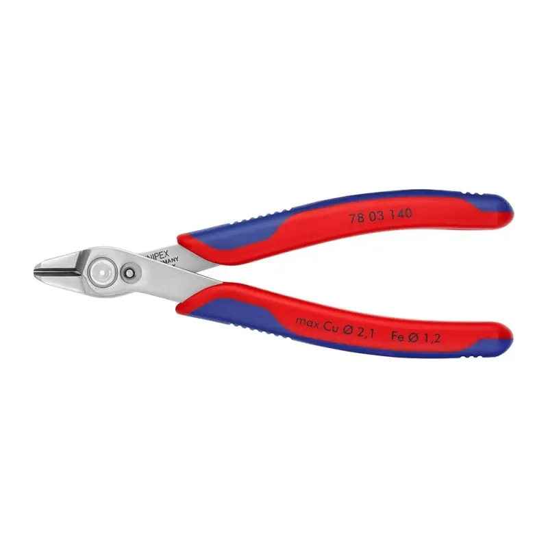 Cleste diagonal pentru electronisti - Super Knips XL, cu suprafata lustruita si manere cu manson bicomponent, Knipex Bestseller
