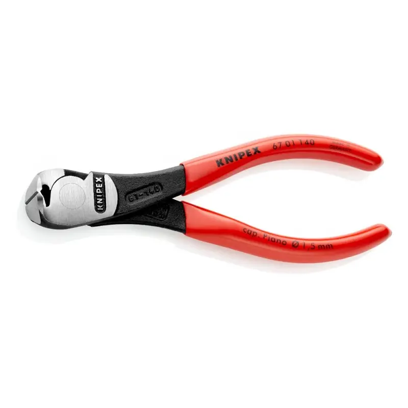 Cleste de taiere frontala pentru sarma cu parghie marita, taiere inclinata si manere cu manson din plastic, Knipex Calitate înaltă