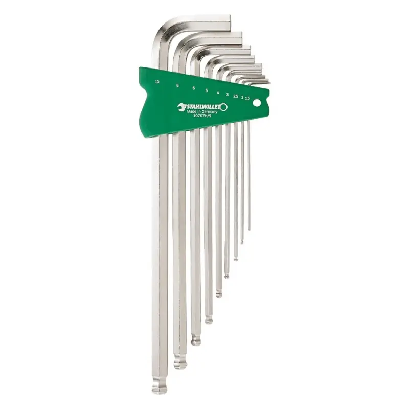 Doar azi Set surubelnite vinclu inbus, extralungi, cu cap sferic si functie de retinere, Stahlwille