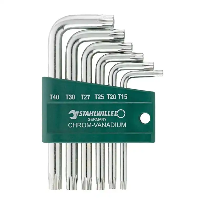 Set surubelnite vinclu Torx, scurte, cromate, Stahlwille Reducere extra