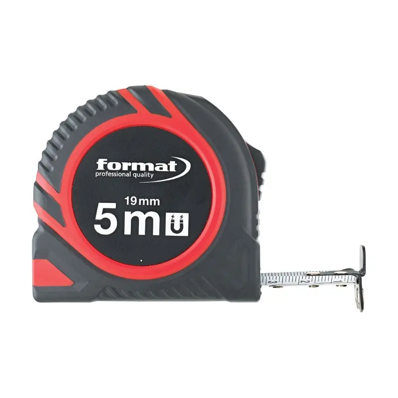 Ruleta de buzunar cu banda din otel de arc, cu magnet, lungime banda 5m, latime banda 19 mm, Format Preț mic