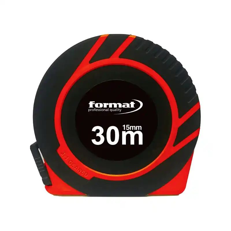 Ruleta cu banda lunga si carcasa inchisa din plastic extrem de rezistent, lungime 30 m, latime banda 15 mm, Format Calitate înaltă