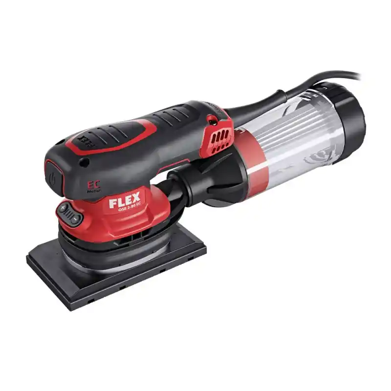 Set masina orbitala cu suport rectangular OSE 2-80 EC, 260 W, 8000 - 12000 rpm, 80 x 130 mm placa de slefuit Flex Preferatul clienților