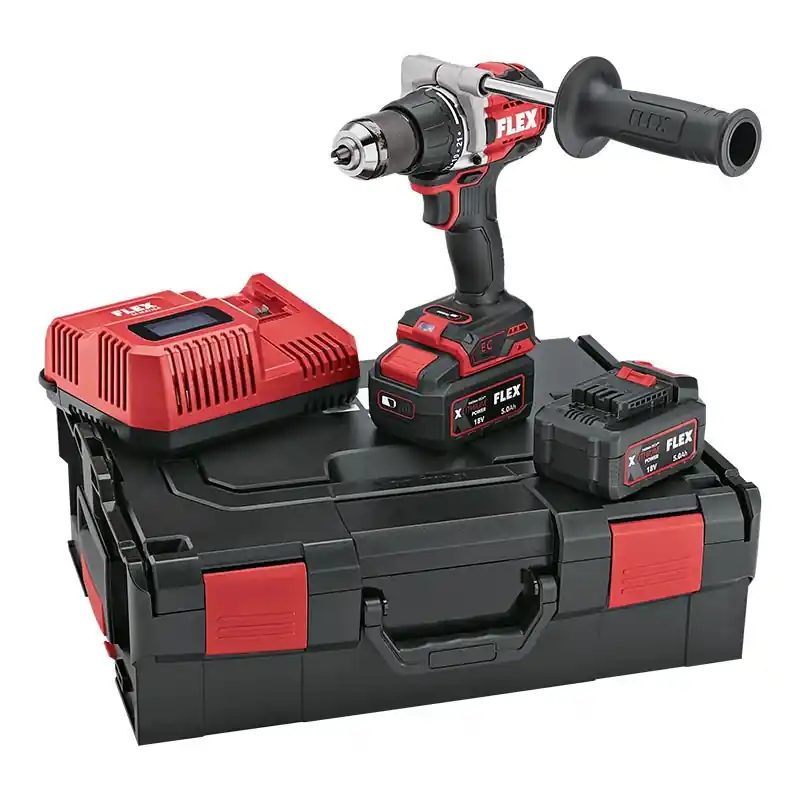 Livrare gratuită Masina de gaurit, modelul DD2G EC HD/5.0 Set, 0 - 700 / 0 - 2500 rpm, cuplu 158 - 70 Nm, Flex