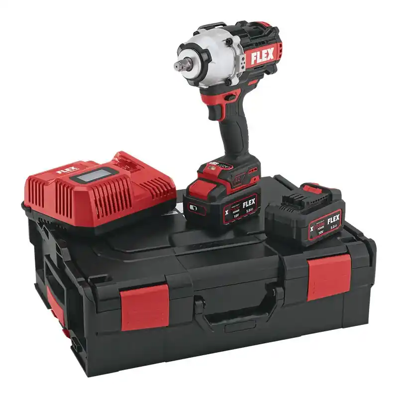 Cel mai vândut Masina de insurubat cu impact, modelul IW 1/2" 1500 EC/5.0 Set, 18 V - 5.0 Ah, 0 - 2350 rata de impact, Flex