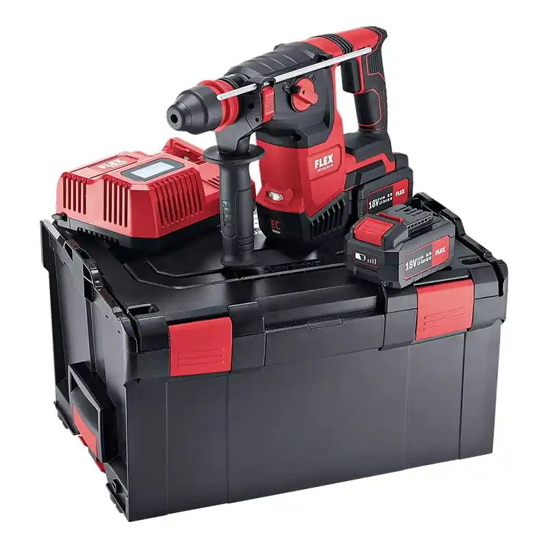 Reducere de preț Ciocan rotopercutor compact, modelul CHE 2-26 EC/5.0 Set, SDS Plus, energie de impact 2.6 J, motor fara perii, Flex