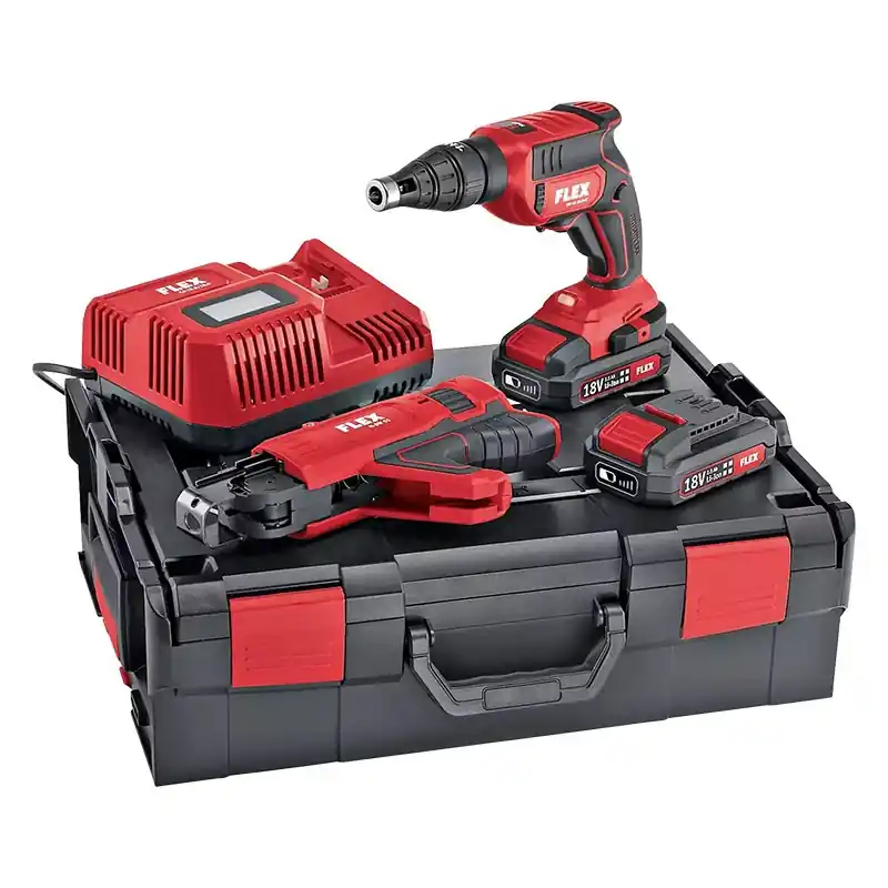 Masina de insurubat pentru gips carton, model DW 45 EC M/2.5 Set, 18 V - 2.5 Ah, 0 - 4500 rpm, cuplu max 28 Nm, Flex Comandă acum