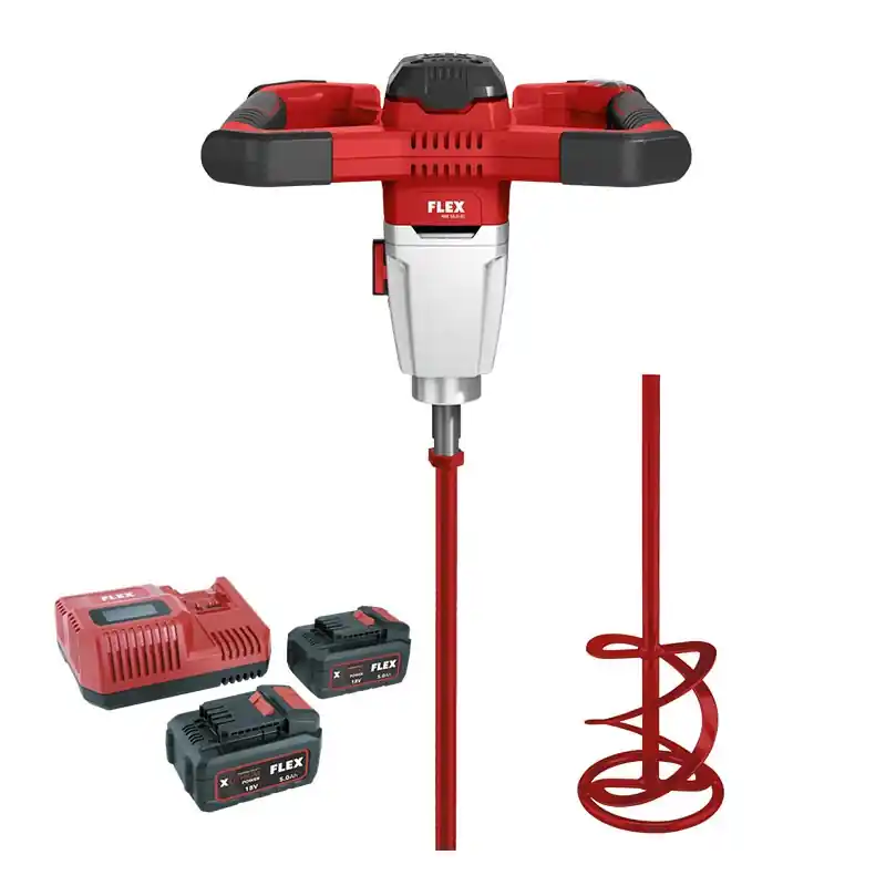 Amestecator modelul MXE EC/5.0 Set + HP2 120, motor fara perii, prindere M 14, 2 trepte de turatii, manson flexibil, FLEX Ieftin