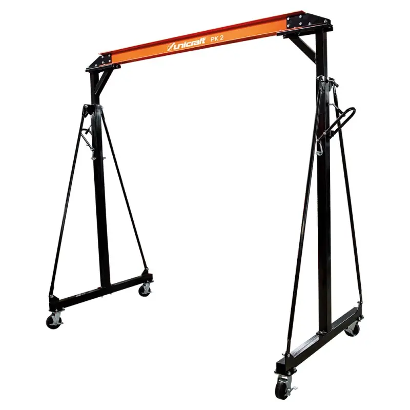 Macara mobila de atelier, model PK 2, sarcina max. 2 tone, amprenta la sol 2500 x 1200 mm, greutate 153 kg, Unicraft Promoție