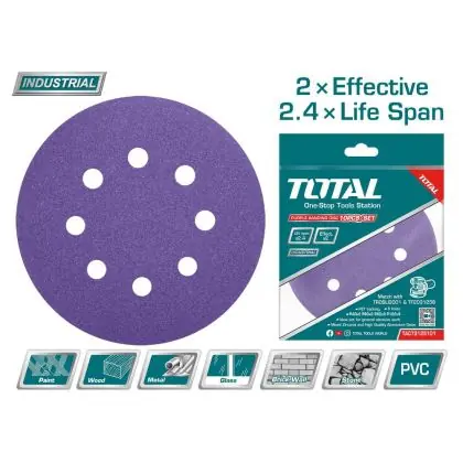 TOTAL - Disc hartie abraziva 125mm -P40,P60,P80,P1 Cumpără acum